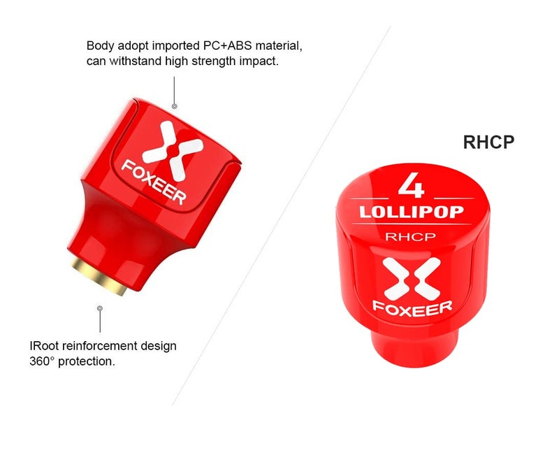Foxeer 2pcs FOXEER FPV Antenna Lollipop 5.8GHz RHCP 2.5Dbi Stubby Antenna SMA for FPV Racing Drone Fatshark Goggles TX RX - Image 4